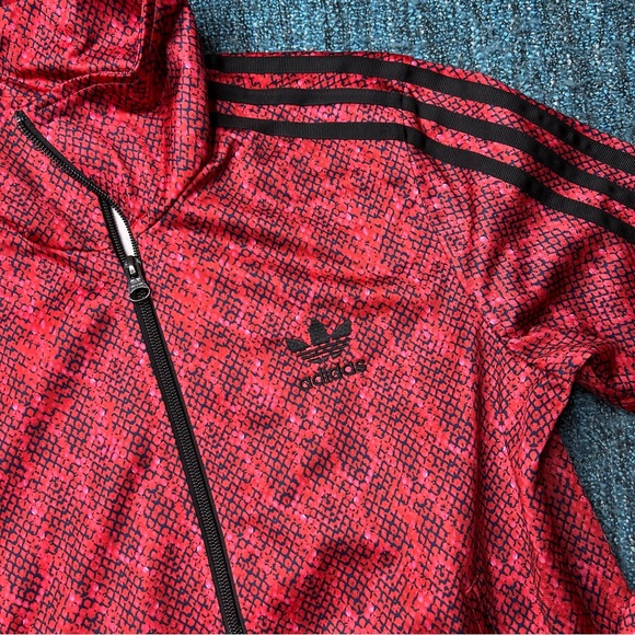 Adidas Originals Firebird Track Jacket in Red Snake Print - Picture 3 of 8
